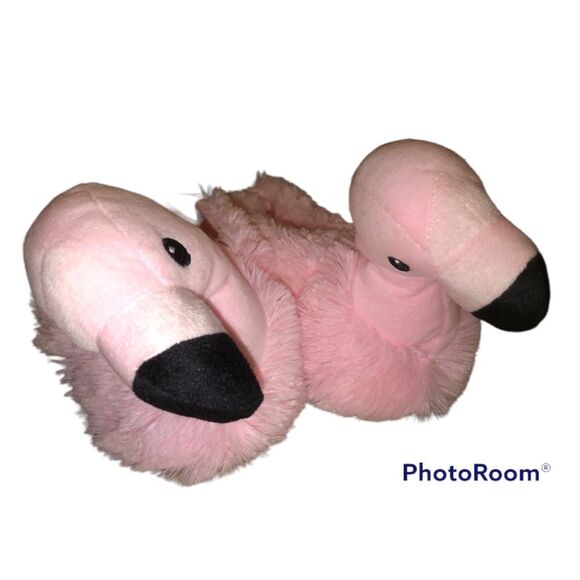 Bobbie Brooks Sz S Women’s Pink Flamingo Slippers NEW NWT - Picture 1 of 4
